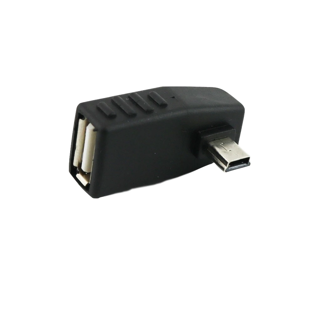 5x мини-usb 5Pin B штекер USB 2,0 Тип A Женский хост-адаптер OTG левый/правый/вверх/вниз угол черный