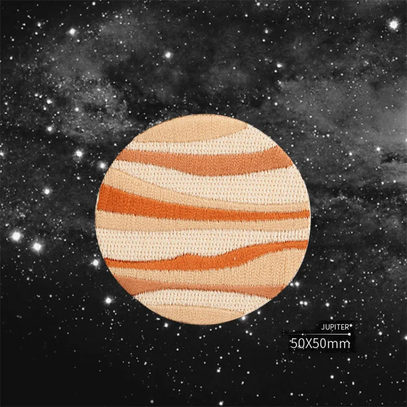 1 шт. вышитая нашивка вселенная юпитер для одежды приклеивающаяся аппликация