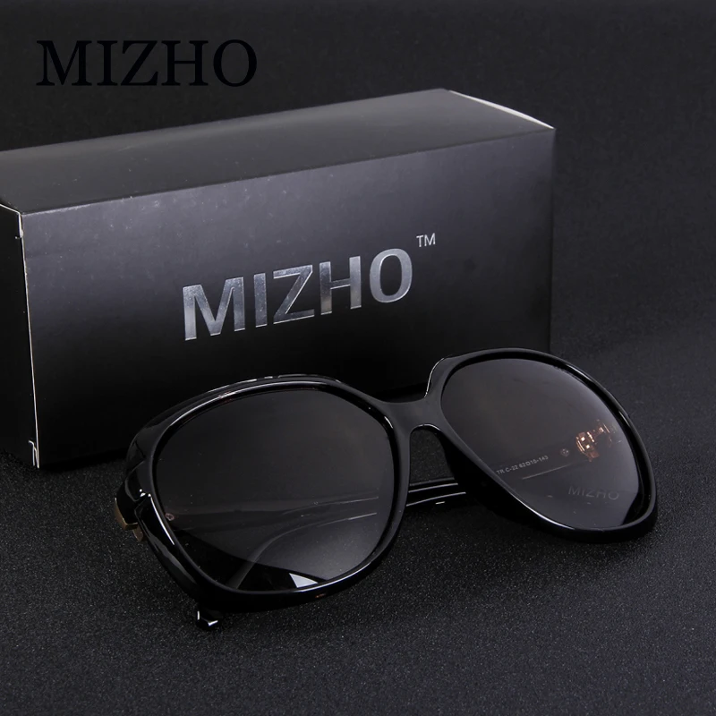 MIZHO TR90, растягивающаяся оправа, трендовые, негабаритные, поляризационные солнцезащитные очки для женщин, роскошные, винтажные, с защитой от ультрафиолета, Овальные, солнцезащитные очки, визуальные