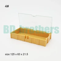 original 4 yellow component storage box square ic components boxes smt smd wentai boxes combination plastic case 100pcslot