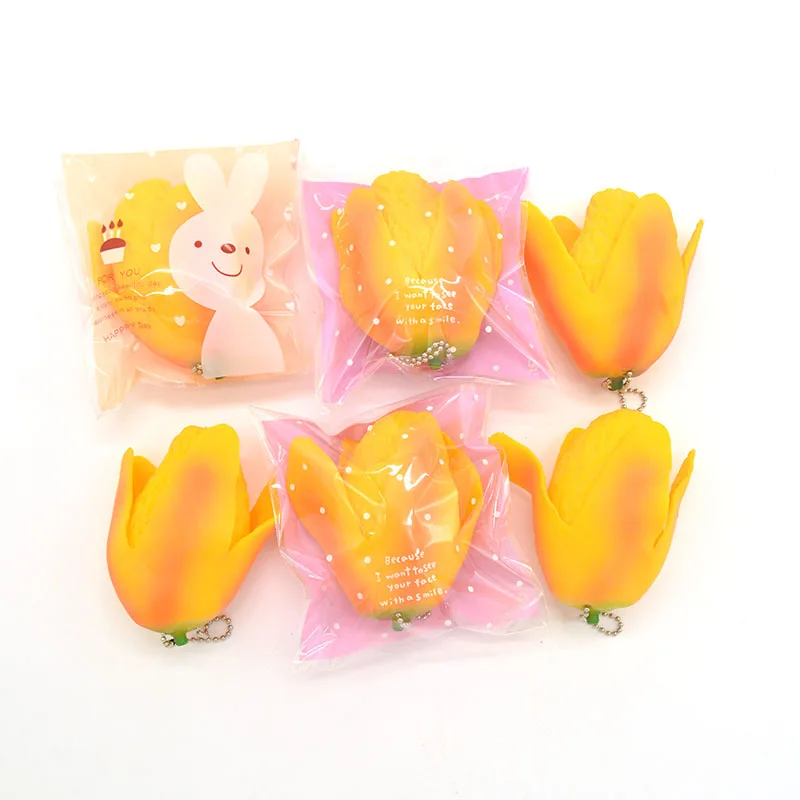 

30PCS New Cute 7.5CM Mango Mochi Cartoon Squeeze Stretchy Kawaii Fruit Decompress Kids Toy Wholesale