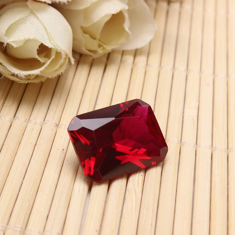 Модный 18.52CT кроваво-красный рубин 13x18 мм изумрудная огранка AAAA+ неоправленный полудрагоценный камень, изготавливаемый по методу "сделай сам" ювелирных изделий Свадебный декор декоративные ремесла