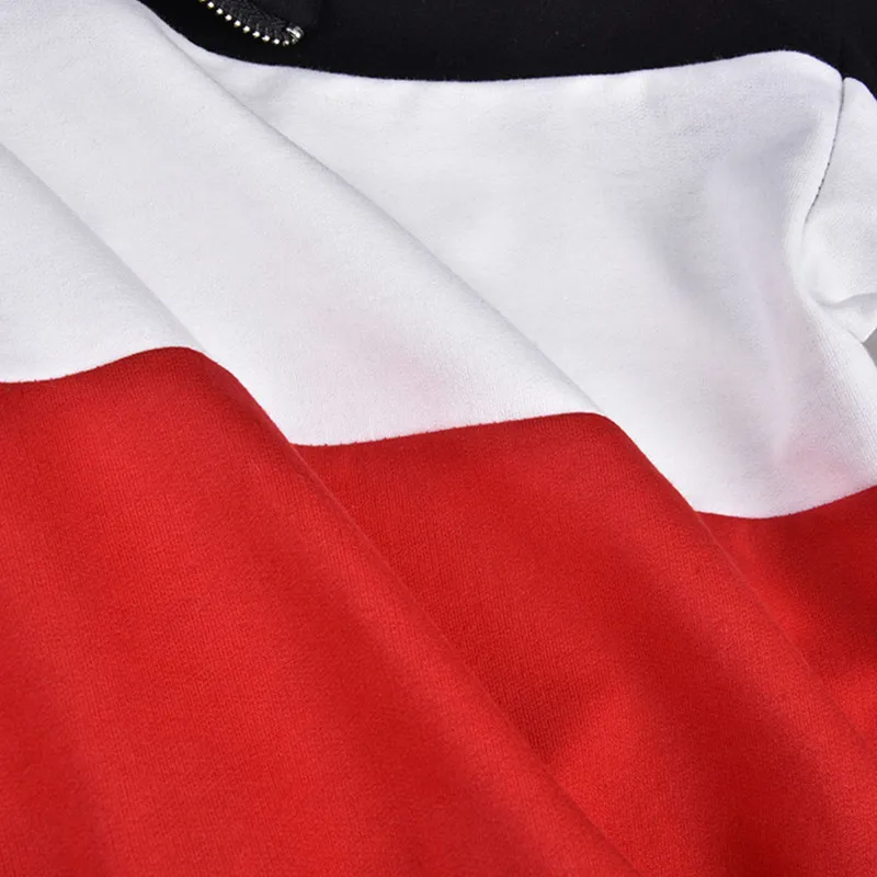 

2019 Spring Women's Streewear Sweatshirt Long-sleeved High Collar Pullovers Female Autumn Zipper Casual Short Sexy Shirt W346