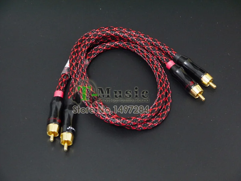 70% скидка 1 пара высококачественный мужской и 4N OFC RCA кабель Hi-Fi аудио кабель/0 5 м |