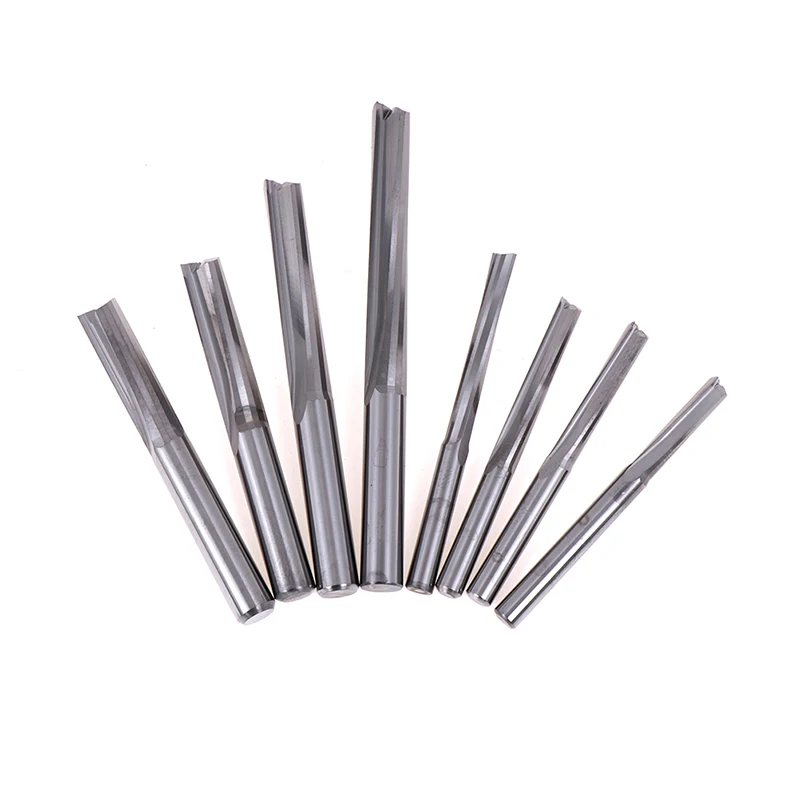 

4mm/6mm Shank Two Flutes Straight Router Bits End Mill Tools Milling Cutter