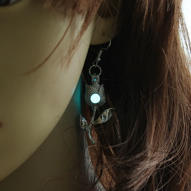 Светящиеся серьги в виде шара единорога на Хэллоуин ювелирные изделия клетка