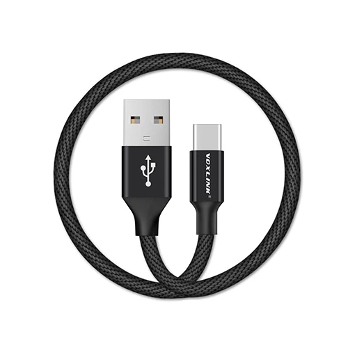 Black VOXLINK 2.4A usb type C кабель для xiaomi redmi note 7 Мобильный телефон Быстрая зарядка кабель для samsung Galaxy S9 S8 Plus USB шнур - Цвет: Black