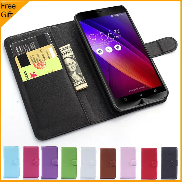 Роскошный кожаный чехол бумажник с откидной крышкой для Asus Zenfone 2 ZE551ML ZE550ML