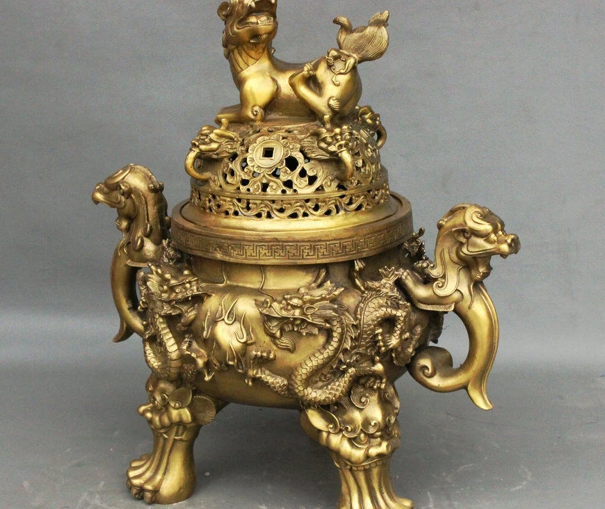 18 см статуя курильницы в виде головы льва|censer burner|censer incense burnercenser |