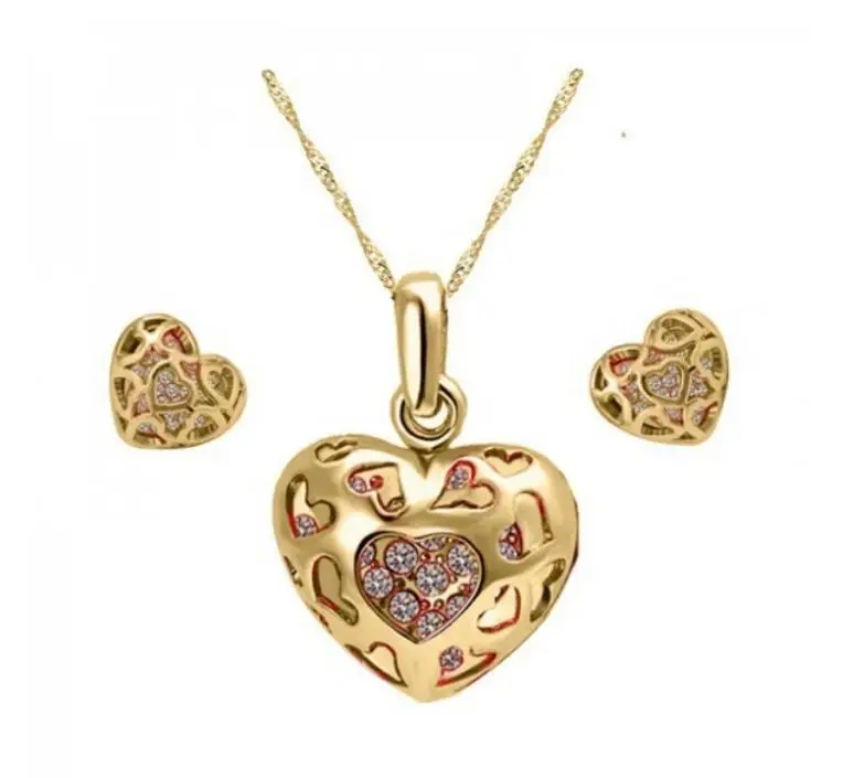 OMH оптовая продажа модные комплекты ювелирных изделий из белого золота 18 карат с