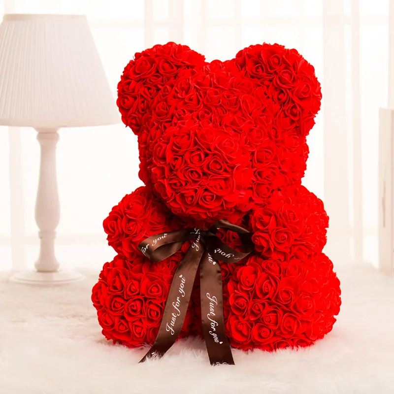 

Rose Bear Wedding Party Decoration Valentine's Day Gift Cute Cartoon Super Girlfriend Kid Gift Love Bear Dolls Present