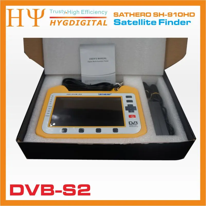 Настоящий Sathero SH 910HD DVB S2 Цифровой спутниковый Finder метр Satfinder HD с функцией