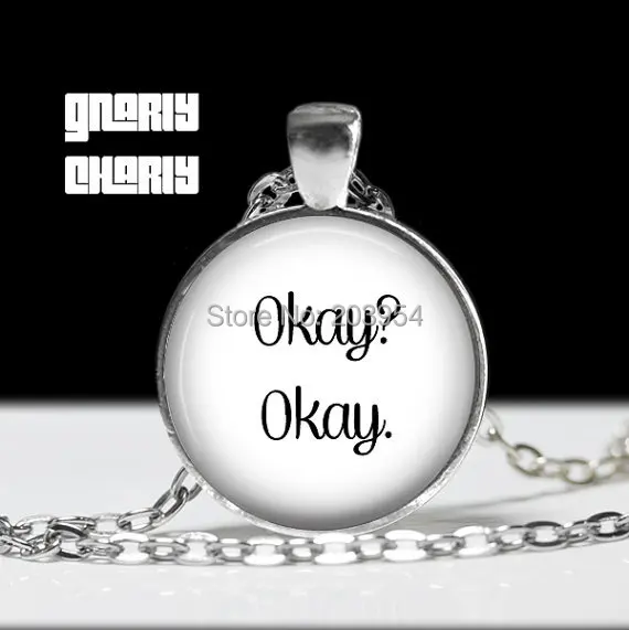 Фильм вина в наших звездах ок ожерелье 1 шт./лот бронзовое или стальное стекло