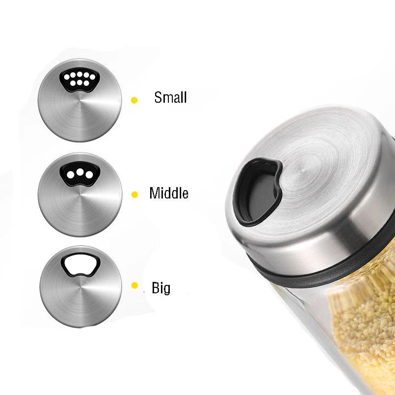 Moisture-proof Spice Jar Salt and Pepper Tank Kitchen Glass Sealed Condiment Box Spice Container Household Oil Jam Honey Bottle
