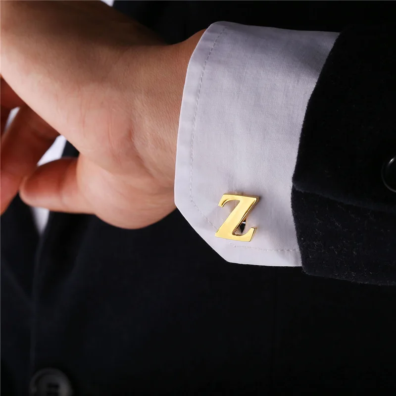 Запонки пуговицы с буквами Z для мужчин высококачественные золотистые