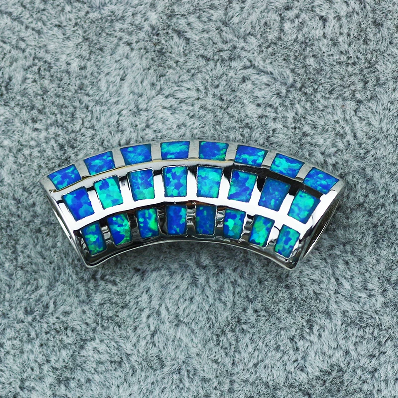 JZP0015 синий кулон в форме веера с голубым опалом очаровательные ювелирные изделия