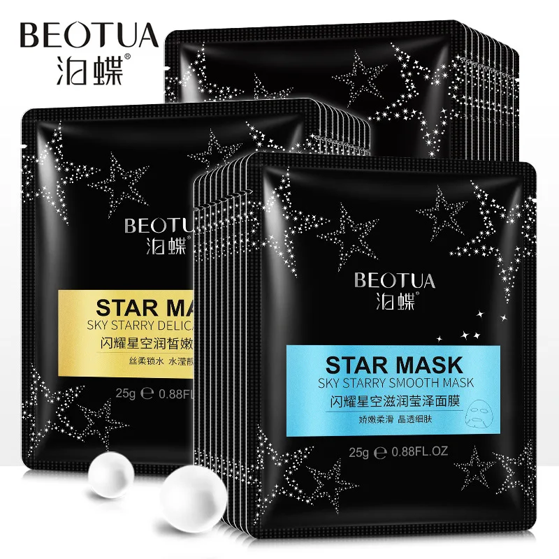 100 шт. BEOTUA Shining Star воды гель Смягчающая маска Увлажняющий крем для очищения пор