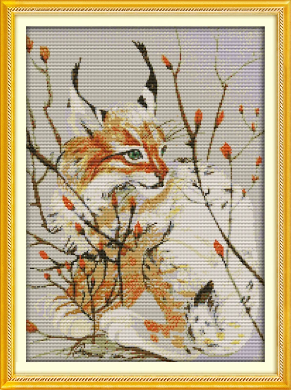 

The cat fairy cross stitch kit 14ct 11ct pre stamped canvas embroidery DIY handmade needlework