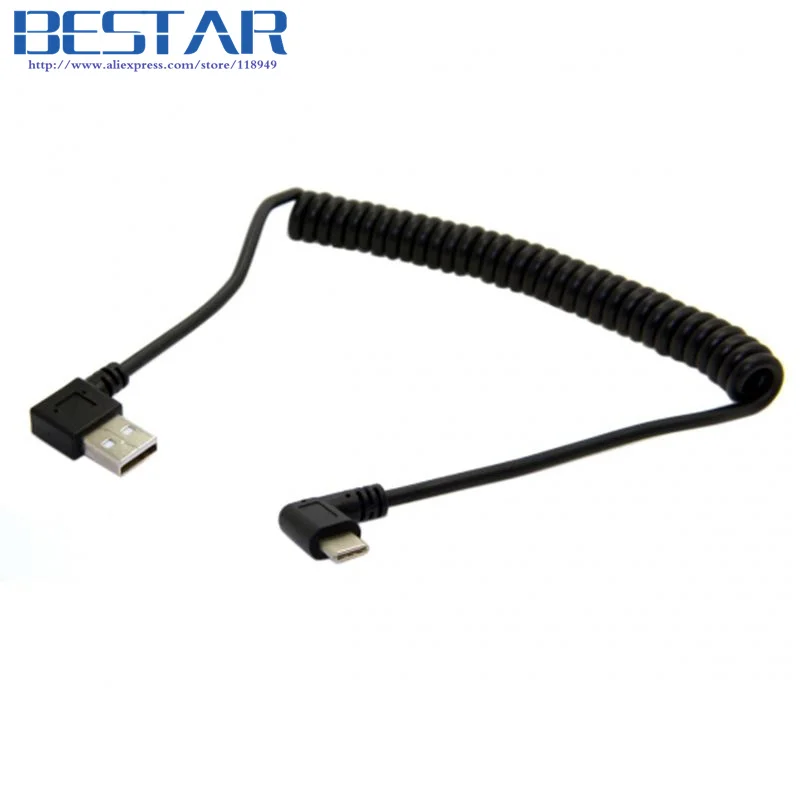 10 шт./1 м 100 см 3 фута тянущийся USB-C USB 1 type-c Type-C угловой штекер 90 градусов 2 0 A Мужской