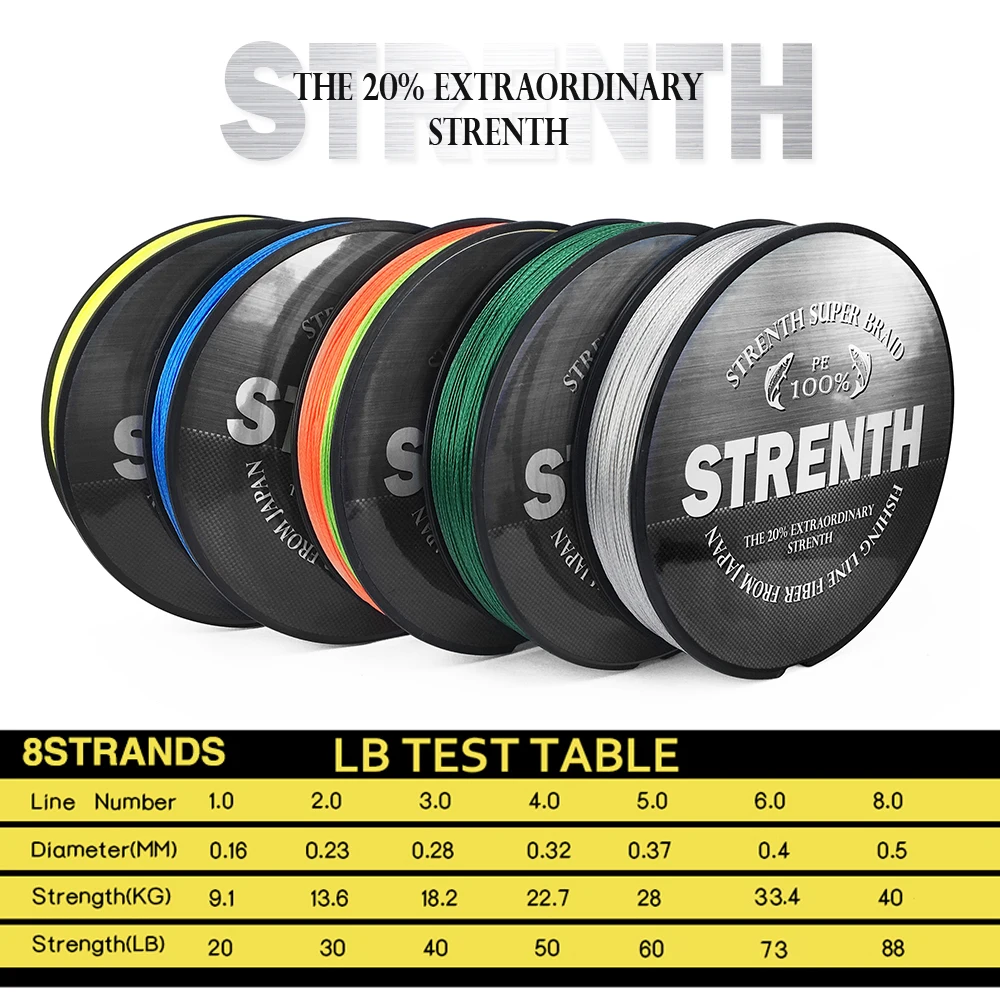 GHOTDA 500 м 300 150 100 8 нитей зеленый ПЭ плетеный провод Multifilament Super Сильный лески 2018
