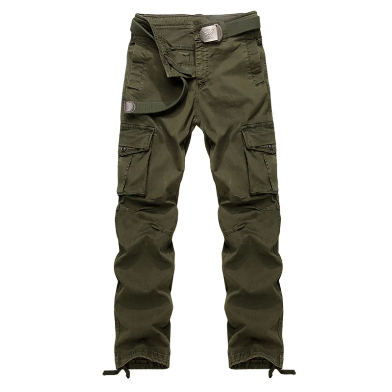 Army Green LetsKeep повседневные военные брюки мужские мешковатые полностью хлопковые тактические армейские брюки мужские брюки карго 40 размера плюс MA437 - Цвет: Army Green