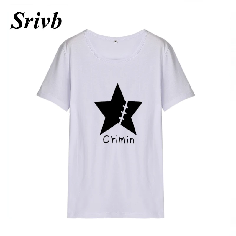 Srivb Crimin Harajuku хлопок для женщин футболка плюс размеры Мода Графический футболки