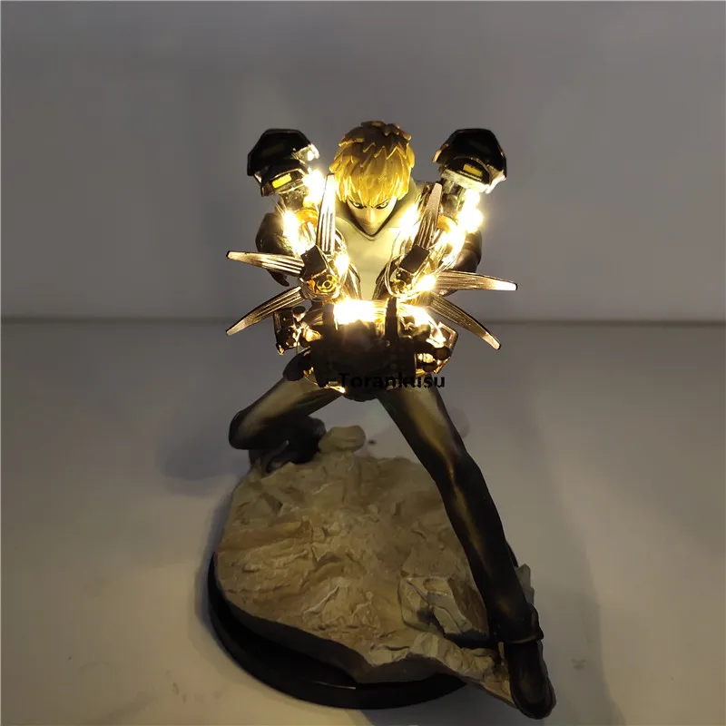 One Punch Man фигурка Genos пушки светодиодная модель игрушки Аниме One-Punch Man фигурка Genos Figura кукла подарок