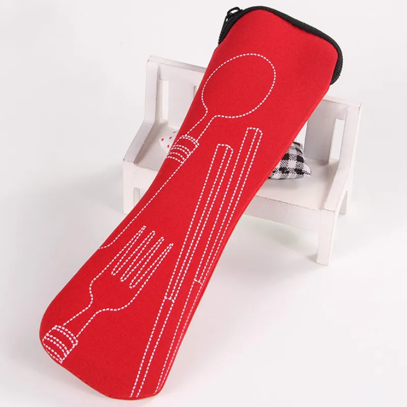 

4pcs/set Portable Tableware Pouch Cutlery Cover Household Kitchen Utensils Students Dinnerware Bag