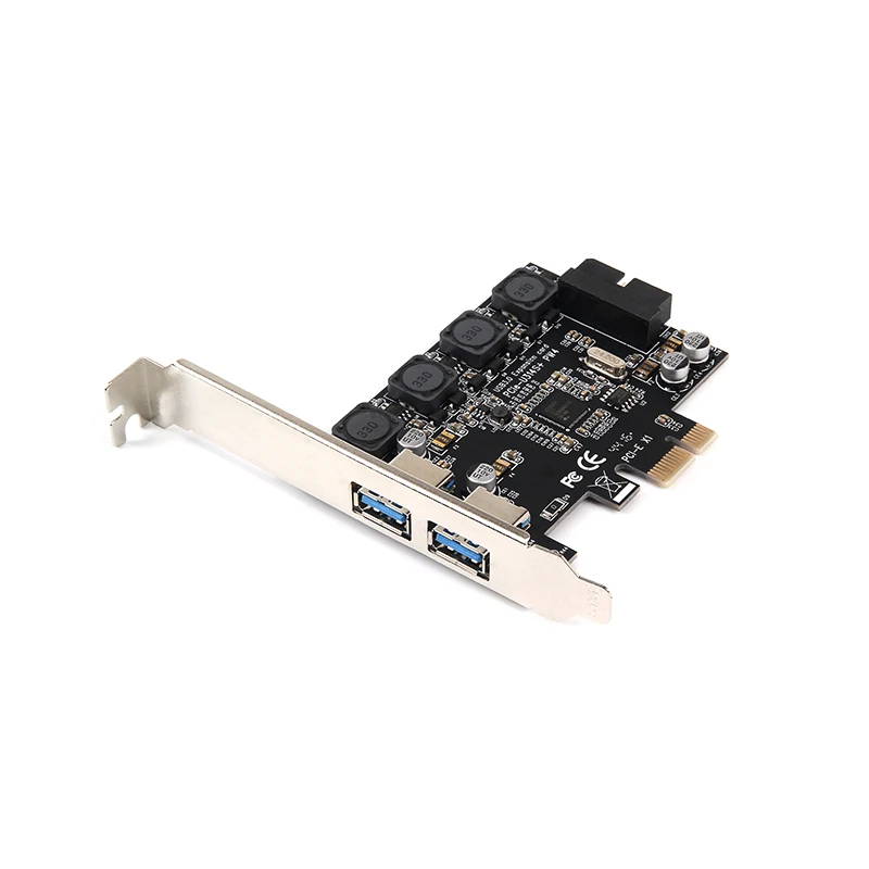 Карта расширения PCI Express с 19 контактами E на два порта USB 3 0 главный чип управления
