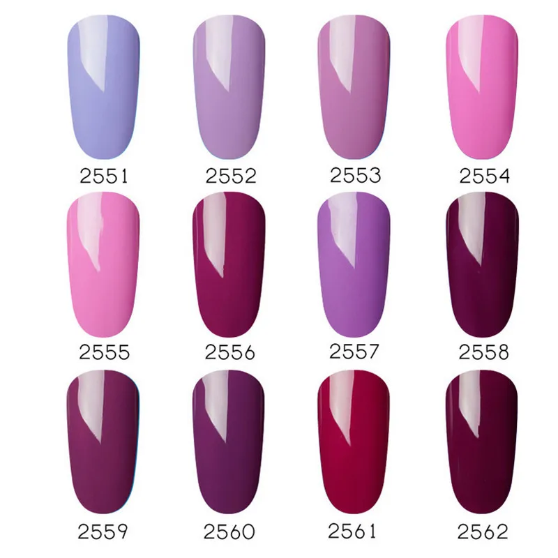 7 мл УФ гель для ногтей фиолетовый цвет блеск лак маникюр Гель Vernis Полупостоянный