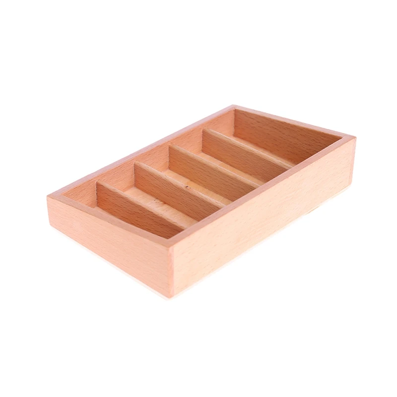 1 set Montessori Wooden Spindle Box 45 Spindles Mathematics Counting Educational Toy
