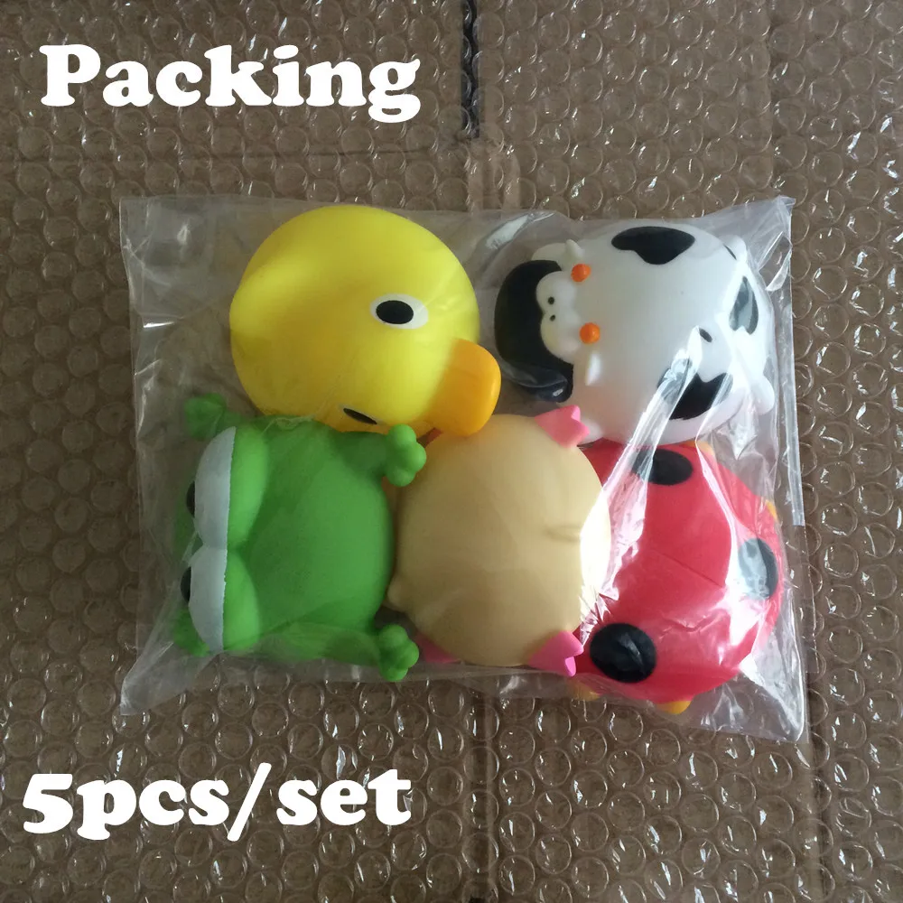 5 шт. Игрушки Для Ванной в Комнате Ребенка для Детей Водные спрей Животных Мягкие