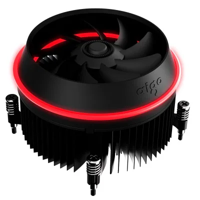 Breathing red blue Aigo shadow алюминиевый процессор RGB Радиатор Охлаждение охладитель 100 мм 4Pin двойное кольцо светодиодный вентилятор Радиатор для intel LGA 1155/1156 - Цвет лезвия: Breathing red blue