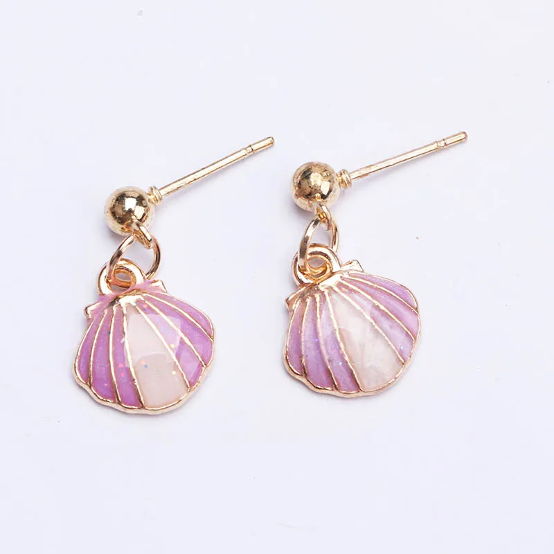 Модные серьги подвески в виде ракушек для женщин и девушек милые ювелирные