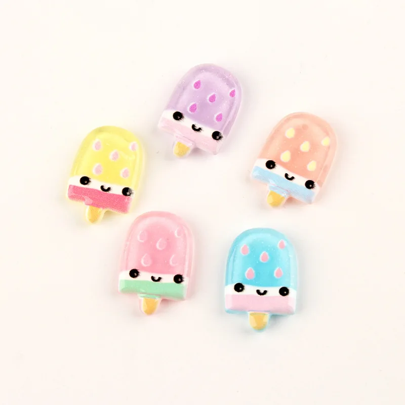 10 шт. 14*21 мм Смола kawaii Popsicle леденец амулеты flatback Кабошон декоративная фурнитура DIY Подвеска для изготовления ожерелья материал