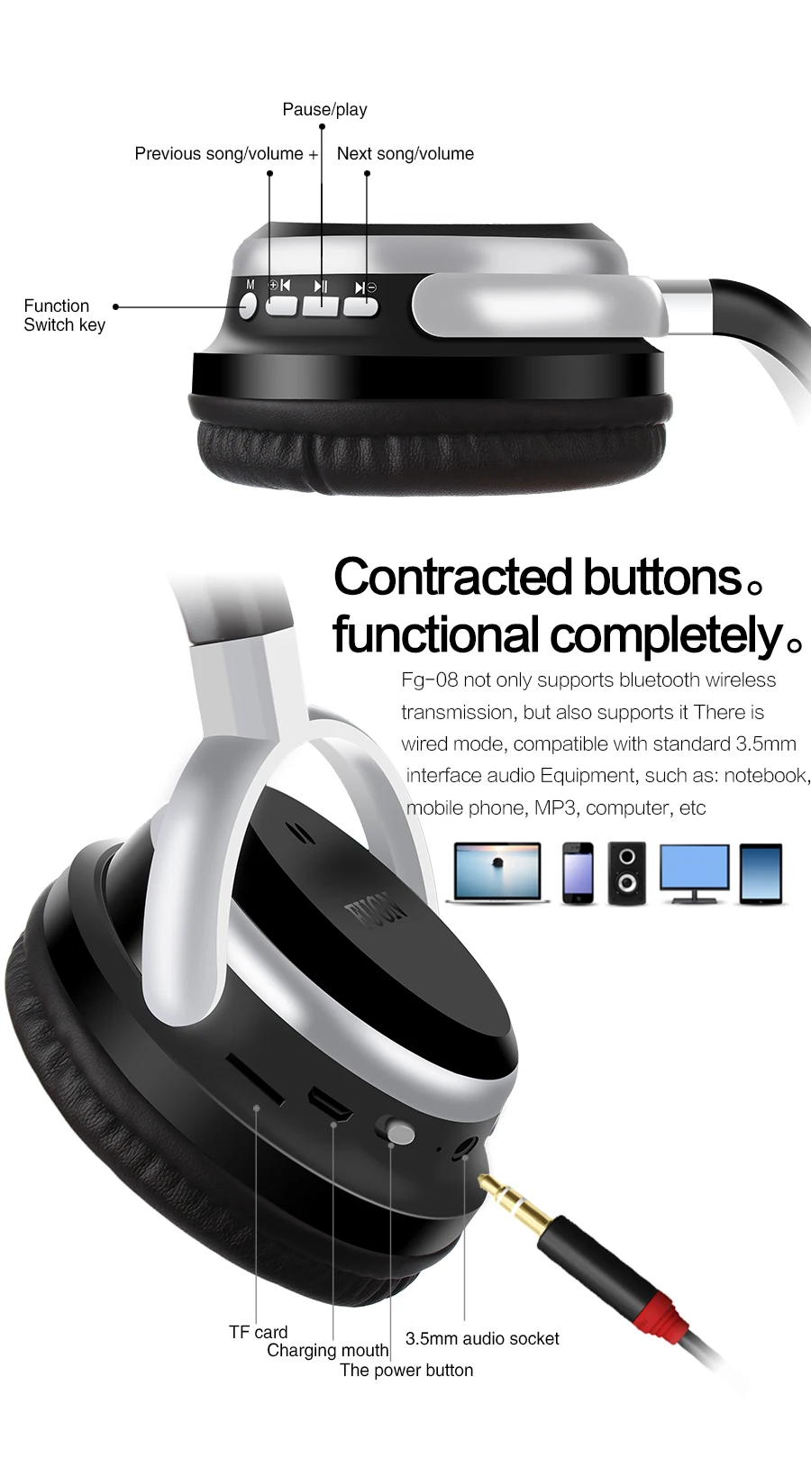 Новые спортивные Bluetooth наушники с микрофоном и поддержкой TF карт, fm-радио, лучшие беспроводные наушники красного и черного цвета