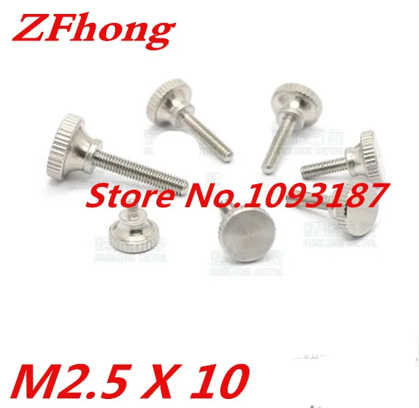

50pcs/lot High Quality M2.5*10 Stainless Steel 304 Knurled Step Hand Screw