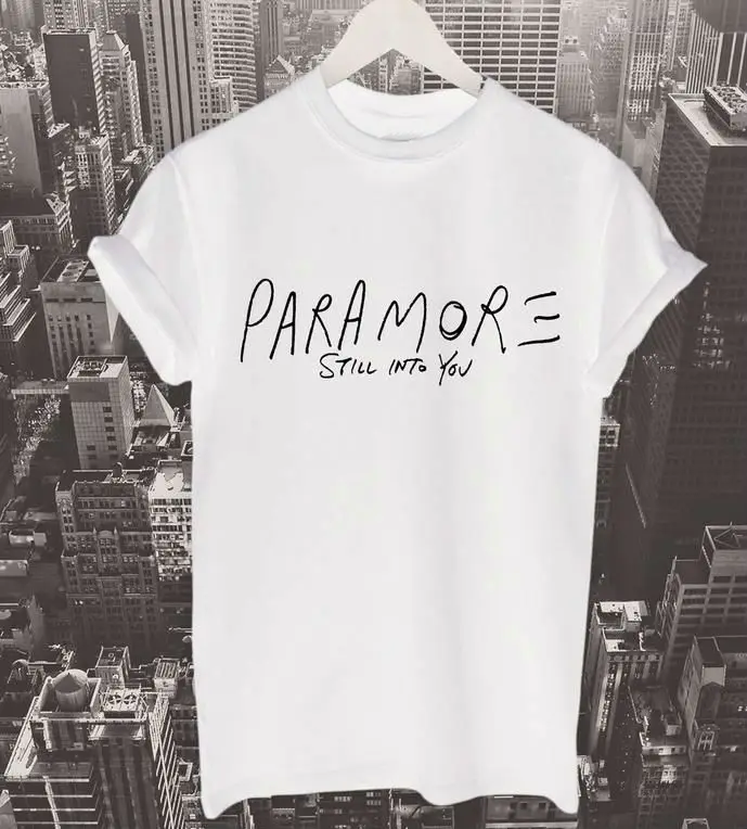 Paramore по прежнему в вас с буквенным принтом для женщин футболка хлопок свободный