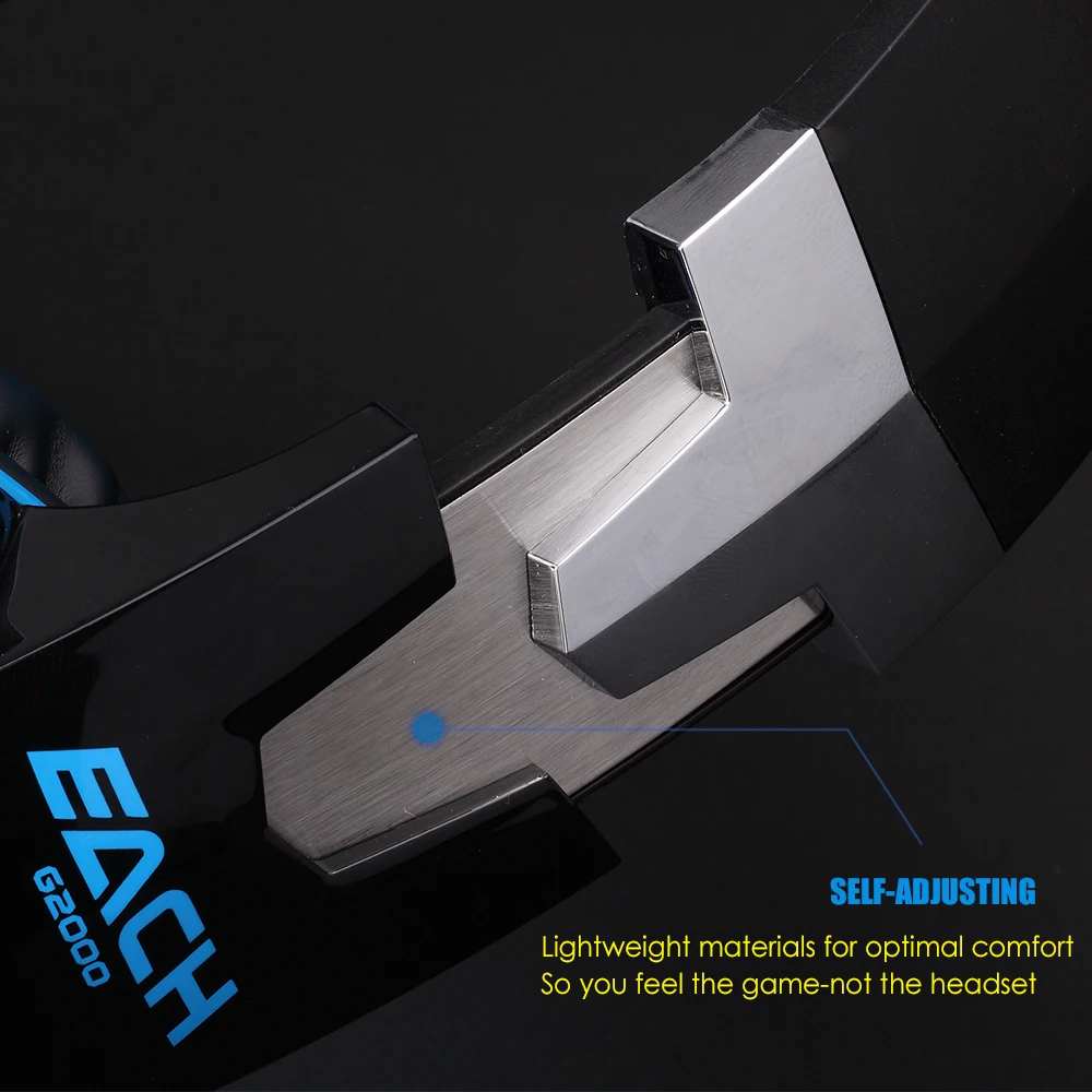 KOTION EACH G9000 Игровые наушники с шумоподавлением и микрофоном для игр на ПК, PS4, Xbox One и ноутбуках.