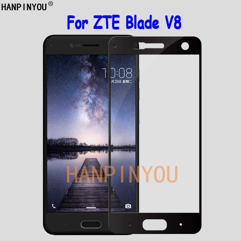 Для ZTE Blade V8 5 2 &quotПолное покрытие закаленное стекло Защита экрана Ультра тонкая