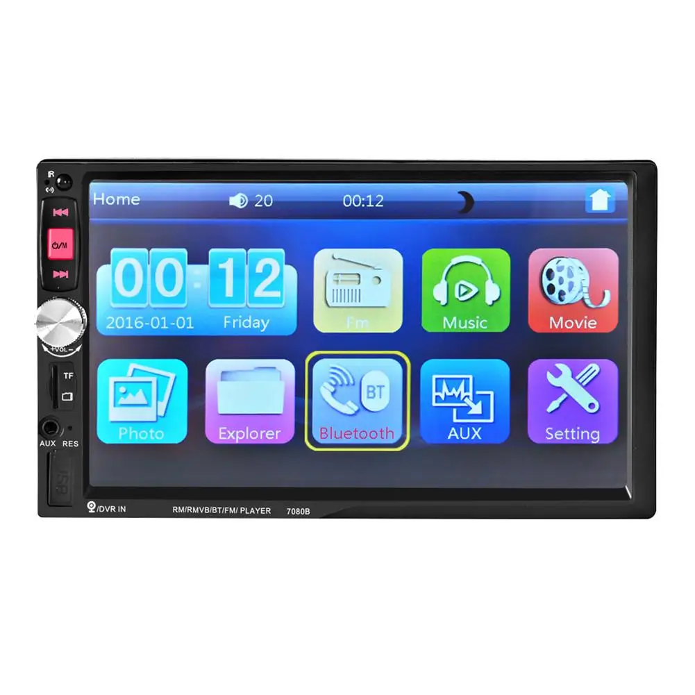7 Inches Double DIN Bluetooth Car MP5 Player Without Camera Support Hands-free Calls And Across Two Cellphones Auto Accessories |