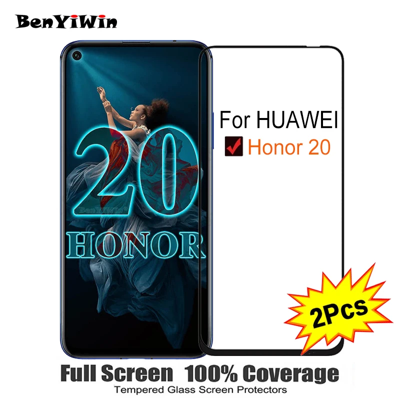 2 шт Полное покрытие экрана протектор Закаленное стекло для Huawei Honor 20 6 26 &quot9 H