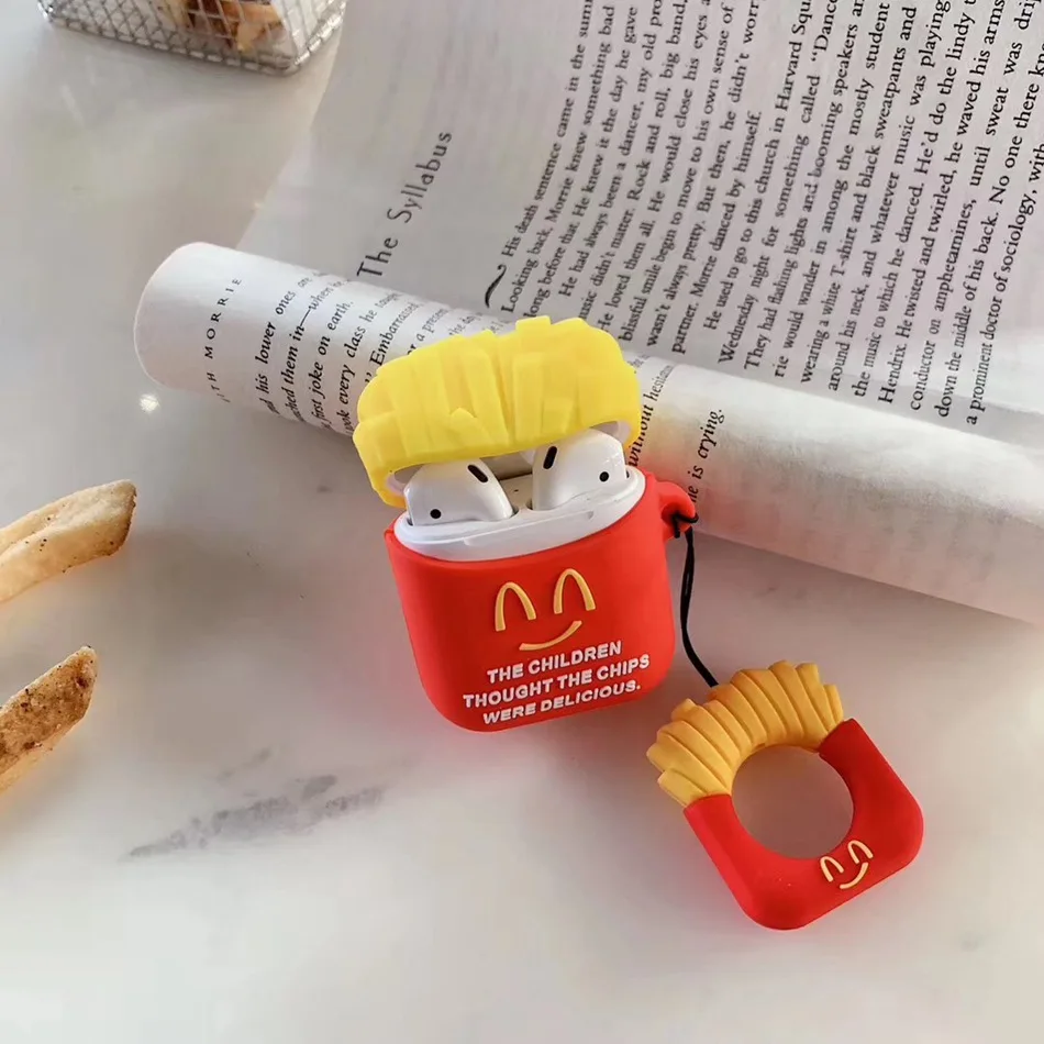 Чехол для AirPods с 3D рисунком чехол наушников s Apple Airpods 2 аксессуары защитный кольцом