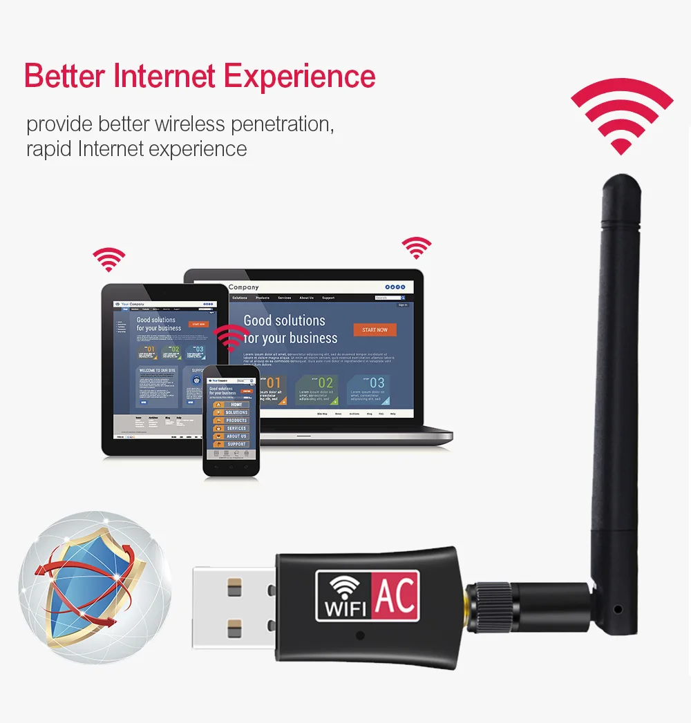 600 Мбит/с USB беспроводной wifi адаптер 2,4 ГГц 5 ГГц WiFi с антенной двухдиапазонный ПК Мини компьютер сетевая карта приемник 802.11b/n/g/ac