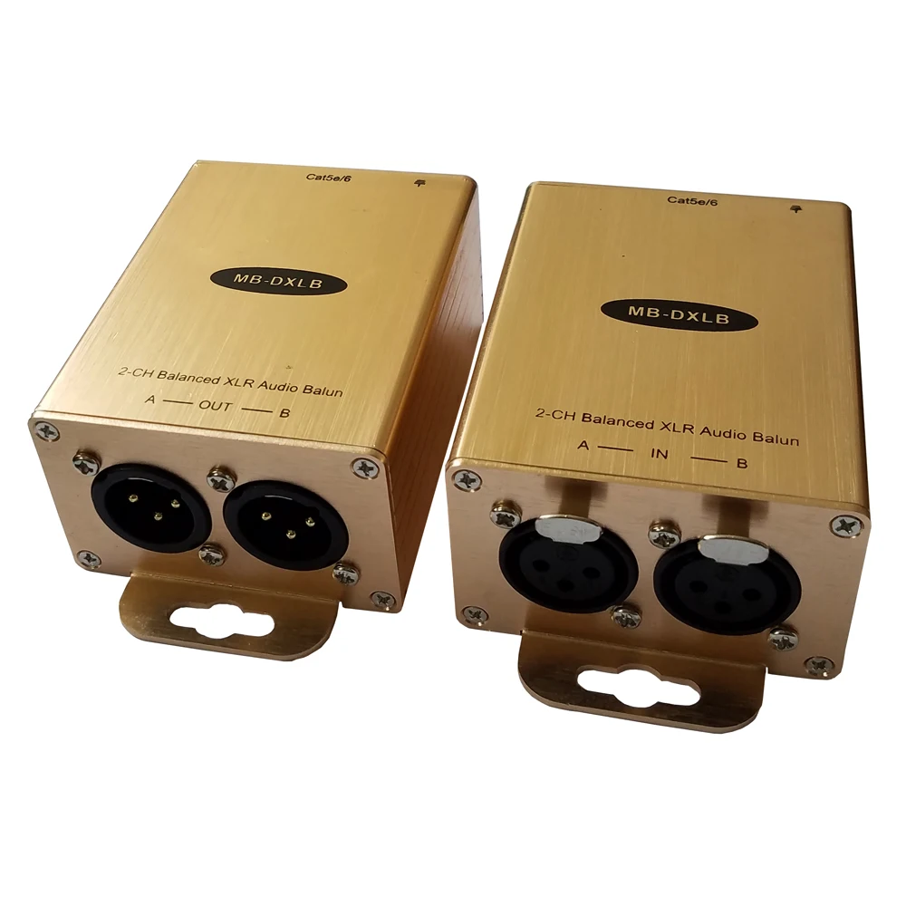 MuxBOXS Профессиональный сбалансированный аудио-конвертер, удлинитель Cat5 XLR, адаптер по сети, кодировщик без шума