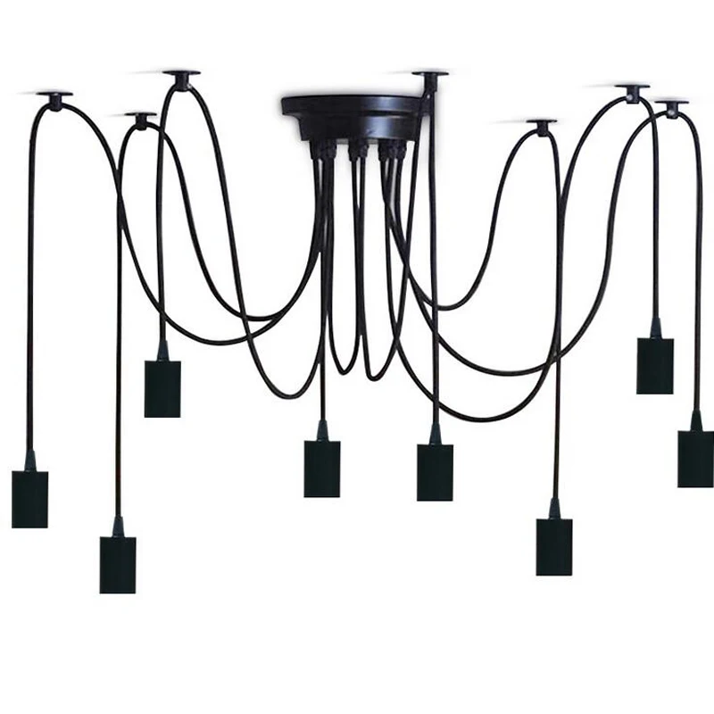 Vintage Nordic Spider Pendant Lamp Multiple Adjustable Retro Lights Loft Classic Decorative Fixture Lighting Led Home | Освещение