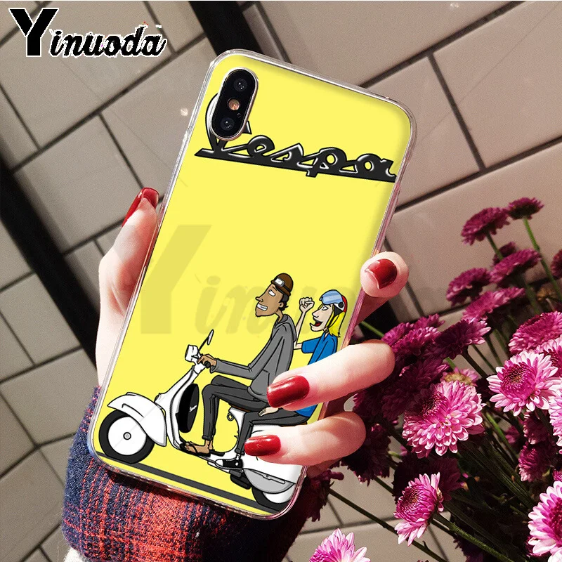 Чехол Yinuoda Vespa для мобильных телефонов мягкий ТПУ чехол Apple iPhone 8 7 6 6S Plus X XS MAX 5 |
