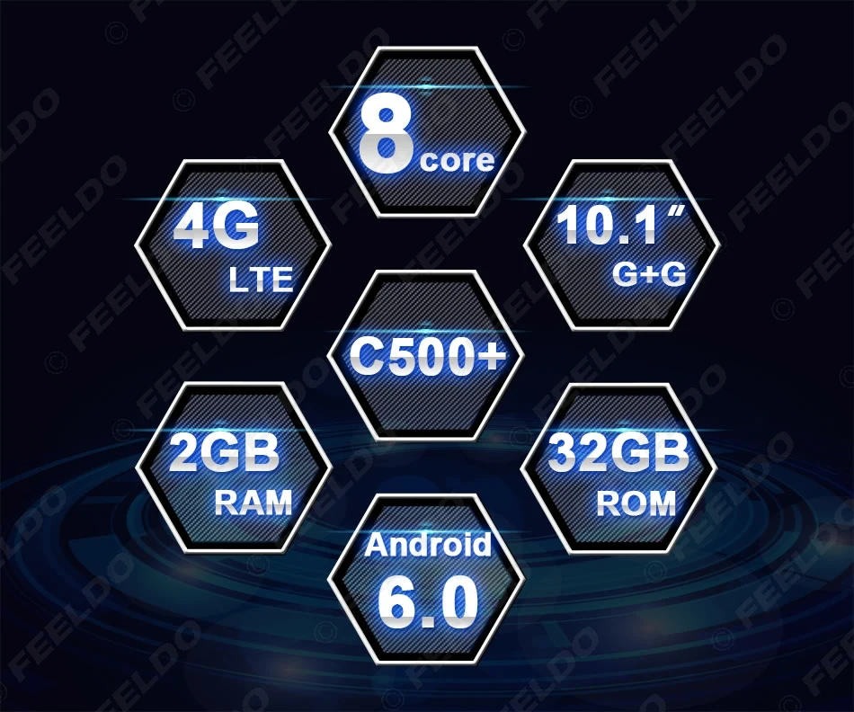 FEELDO 9 дюймов Android 6,0(64 бит) " Восьмиядерный DDR3 2 г/32 г/FDD 4 г автомобильный DVD gps радио головное устройство для peugeot 3008 2013
