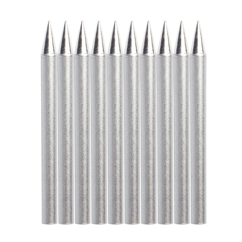 

10 Pcs Electric Soldering Iron Tip 60W Outside Heat 5.5*70mm Lead-free Electric Temperature Gun Heating Pencil Soldering Tool