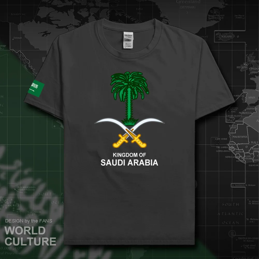 Футболка мужская с изображением Саудовской Аравии SA SAU модная футболка из 100%